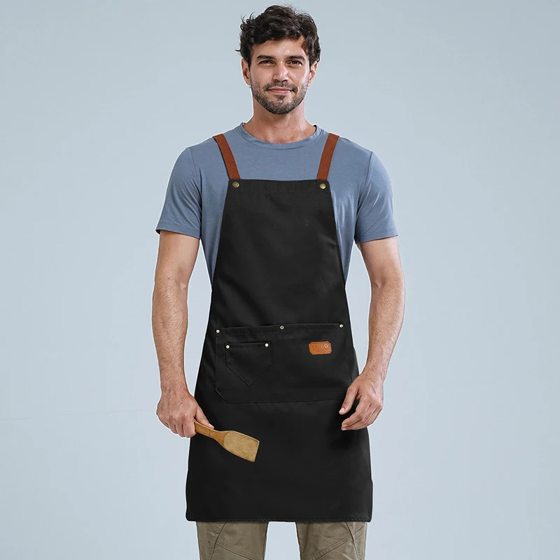 Home Cooking Restaurant - Waterproof Cross Back Adjustable Kitchen Apron