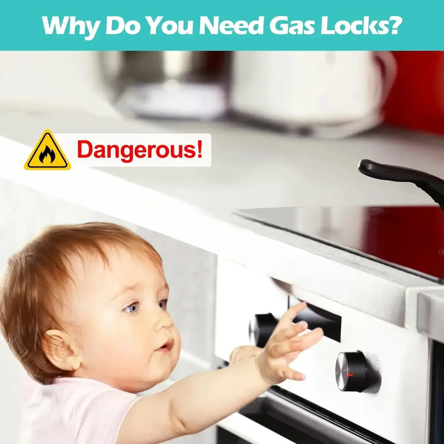 Childproof Kitchen Safety Set  - Home Cooking Gas Stove recension och pris