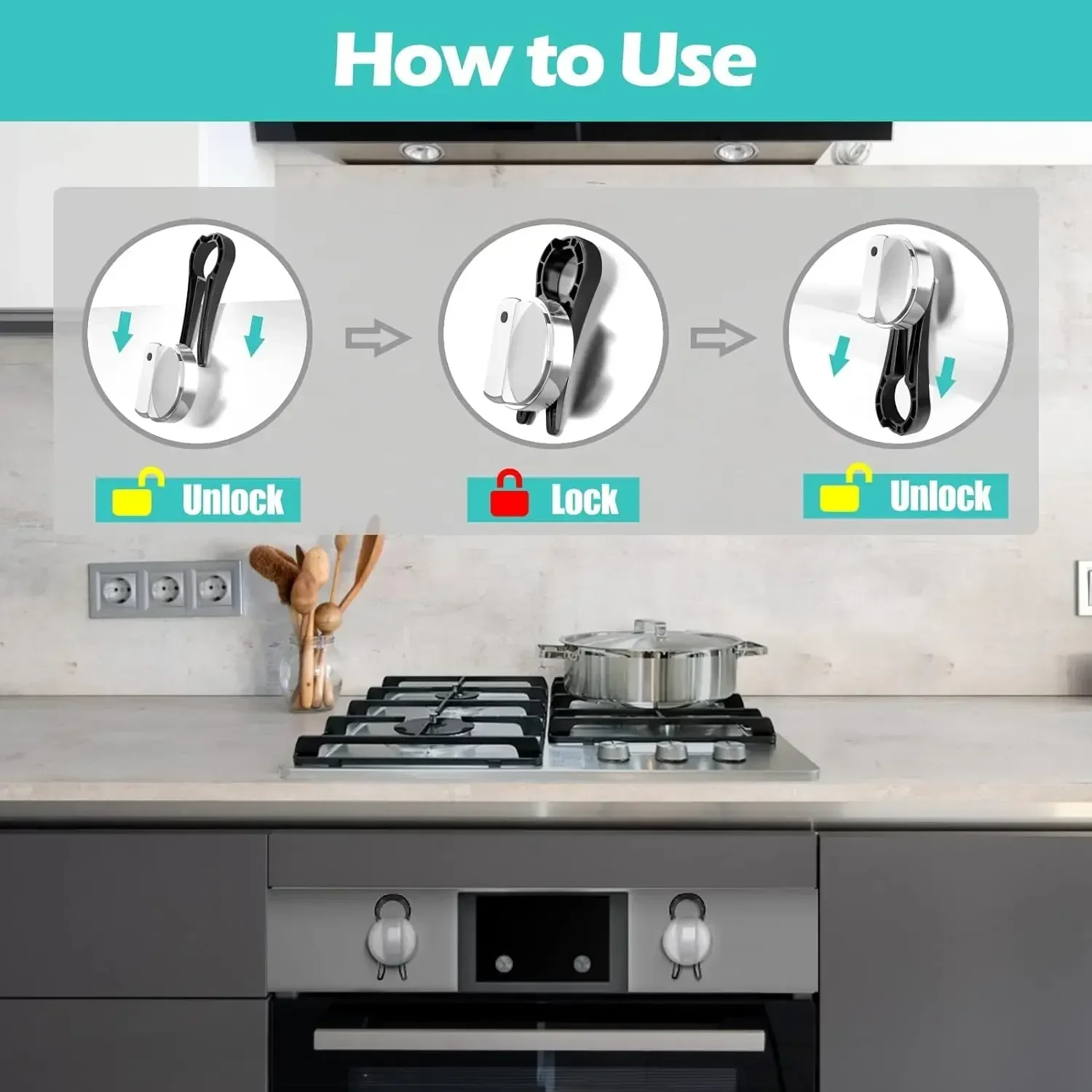 Childproof Kitchen Safety Set  - Home Cooking Gas Stove recension och pris