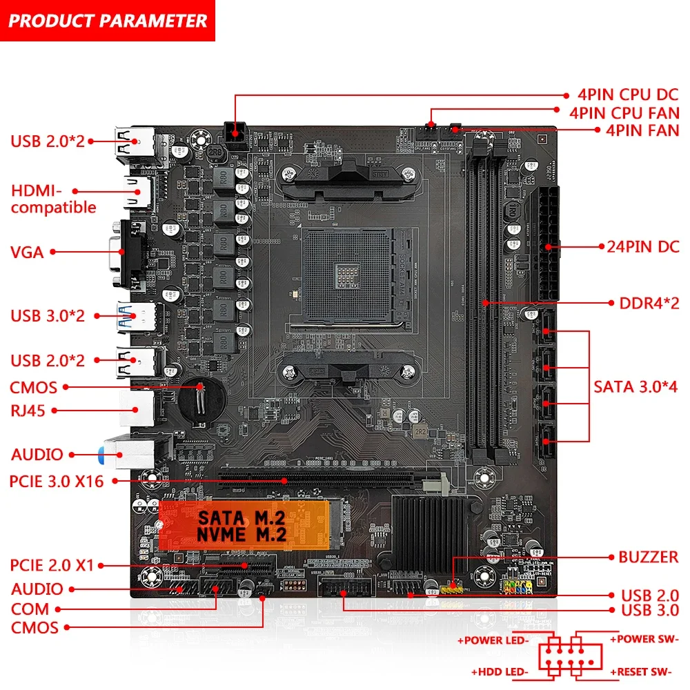 MACHINIST B450 Motherboard AMD - Home Cooking Videos recension och pris
