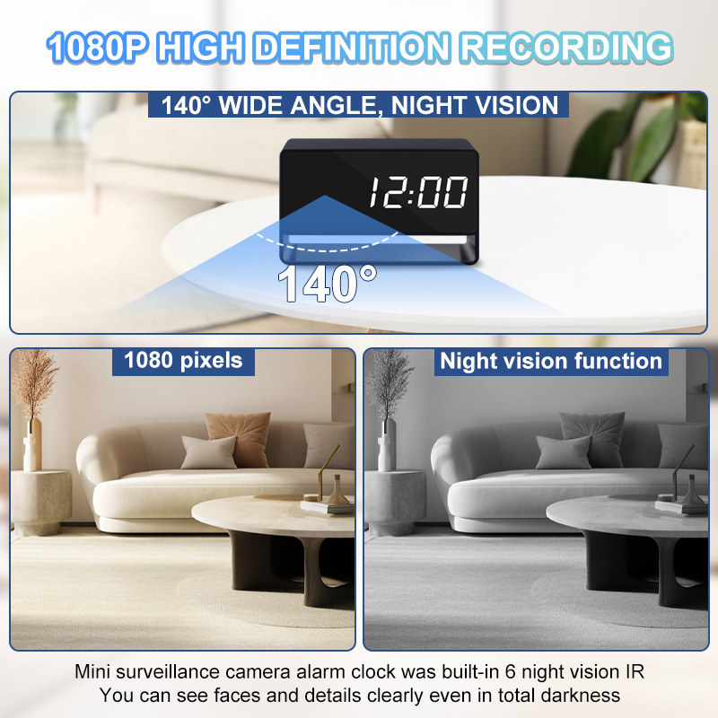 1080P Mini Clock Camera Remote - Home Cooking Videos recension och pris