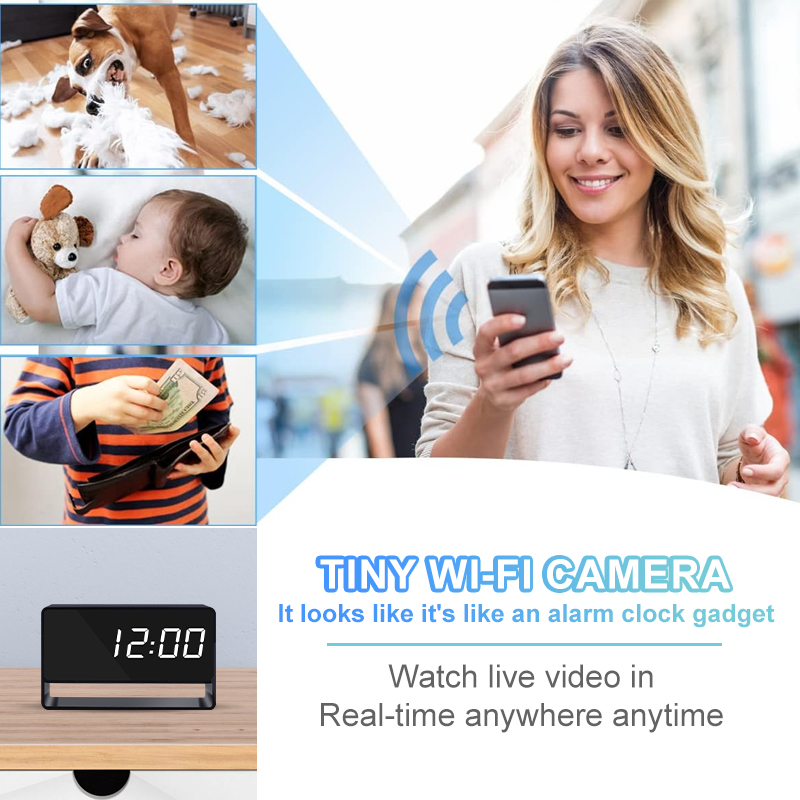 1080P Mini Clock Camera Remote - Home Cooking Videos recension och pris